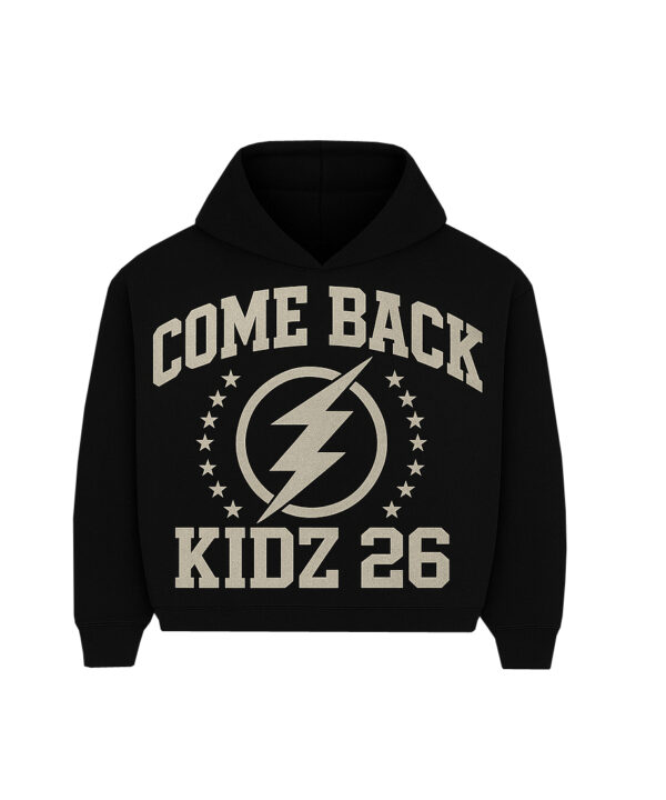 COME BACK KIDZ HOODIE BLACK